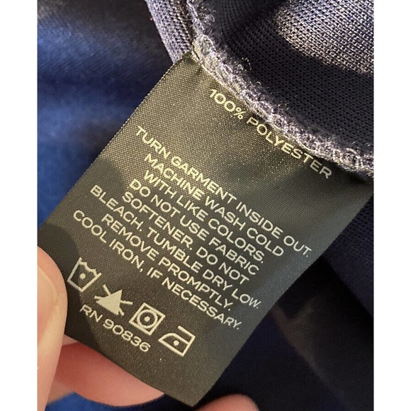 Our Rescue Mercer + Mettle Logo Long Sleeve Shirt Medium Men’s Navy Snap Front - Picture 4 of 8